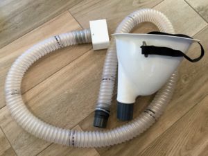 Hose and Mask for Equine Halotherapy